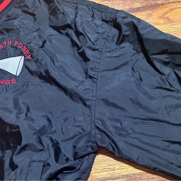 Vintage 90s/Y2K Rawlings Black Cheerleader Pullover Windbreaker Jacket Sporty - Picture 5 of 13